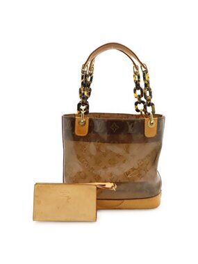 Louis Vuitton Monogram Vinyl Cabas Ambre PM Tote Bag Shoulder Plastic Chain